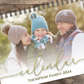 Calendrier Calligraphie Or Mois Photo Script élégant