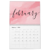 Calendrier Calligraphie Simple Minimaliste De Script Chaque A (Feb 2026)