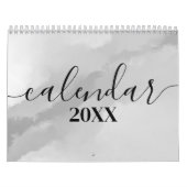 Calendrier Calligraphie Simple Minimaliste De Script Chaque A (Protection)