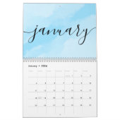Calendrier Calligraphie Simple Minimaliste De Script Chaque A (Jan 2026)