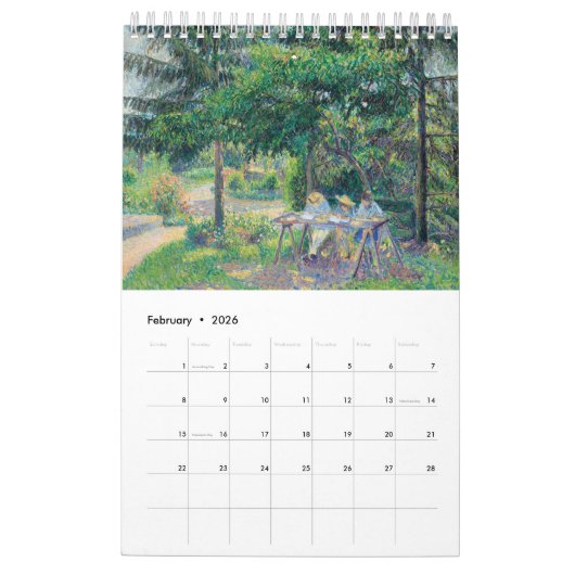 Calendrier Camille Pissarro Impressionnistes (Feb 2026)