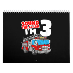 Calendrier Camion d'incendie 3 ans pompier 3e anniversaire