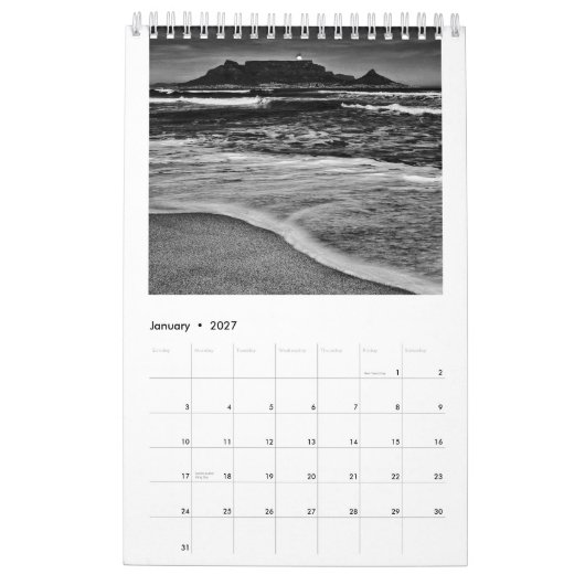 Calendrier Cap Afrique du Sud Architecture Ville (Jan 2027)