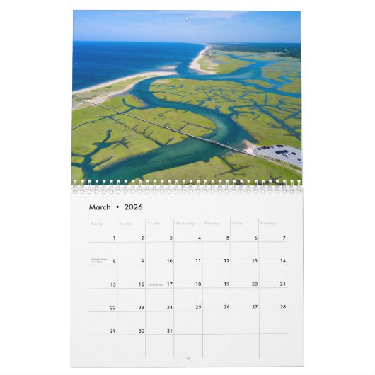 Calendrier Cape Cod 2025 (Mar 2026)