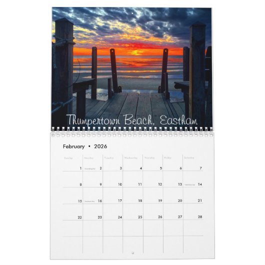 Calendrier Cape Cod Sunsets 2020 (Feb 2026)
