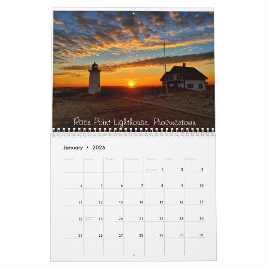 Calendrier Cape Cod Sunsets 2020 (Jan 2026)