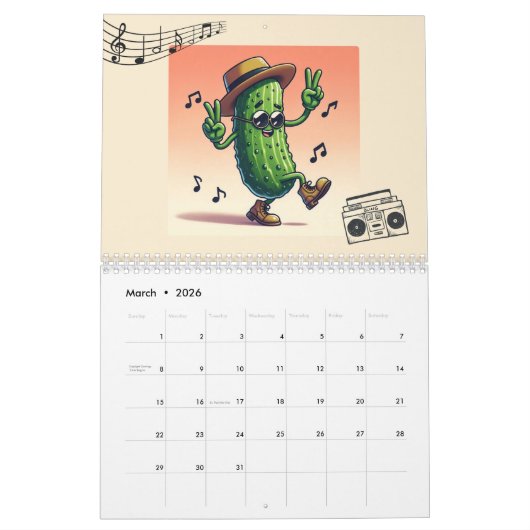 Calendrier Caractère de chiche 2025 (Mar 2026)