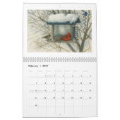 Calendrier Cardinaux à l'aquarelle 2026 (Feb 2027)