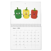 Calendrier Caricature à base de fruits, légumes et plantes (Mar 2026)