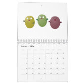 Calendrier Caricature à base de fruits, légumes et plantes (Jan 2026)