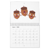 Calendrier Caricature à base de fruits, légumes et plantes (Mar 2026)