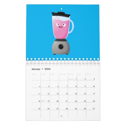 Calendrier Caricature des appareils, outils et instruments (Jan 2026)