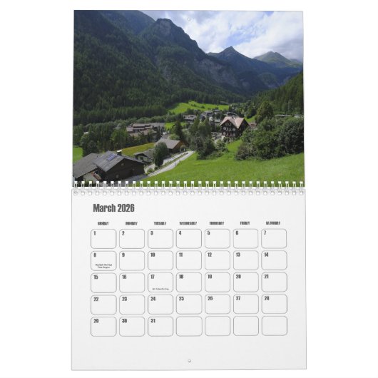 Calendrier Carinthie-Autriche (Mar 2026)