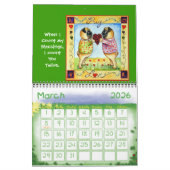 Calendrier carlin Art original (Mar 2026)