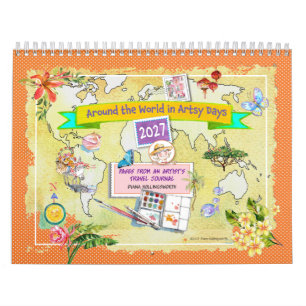 Calendrier Carnet de voyage aquarelle pour artistes Calendrie
