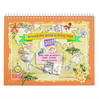Calendrier Carnet de voyage aquarelle pour artistes Calendrie