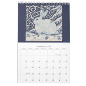 Calendrier Carrelage bleu et blanc de lapin Art N'importe que (Jan 2027)