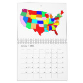 Calendrier Carte de Patchwork USA (Jan 2026)