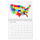 Calendrier Carte de Patchwork USA (Mar 2026)