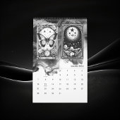 Calendrier Carte Tarot moderne Concepteur noir & blanc
