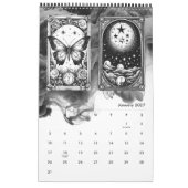 Calendrier Carte Tarot moderne Concepteur noir & blanc (Jan 2027)