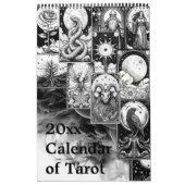 Calendrier Carte Tarot moderne Concepteur noir & blanc (Protection)