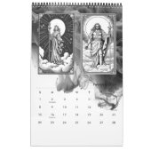 Calendrier Carte Tarot moderne Concepteur noir & blanc (Feb 2026)
