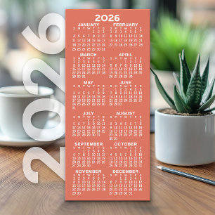 Calendrier - Carte Terra Cotta minimaliste moderne