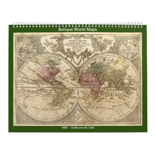 Calendrier Cartes du monde antique (Protection)