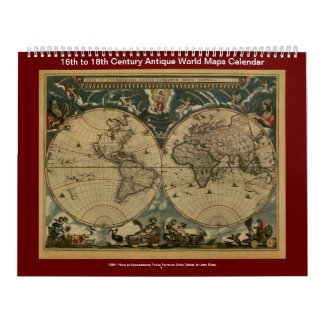 Calendrier Cartes du monde antique - XVIe au XVIIIe siècle
