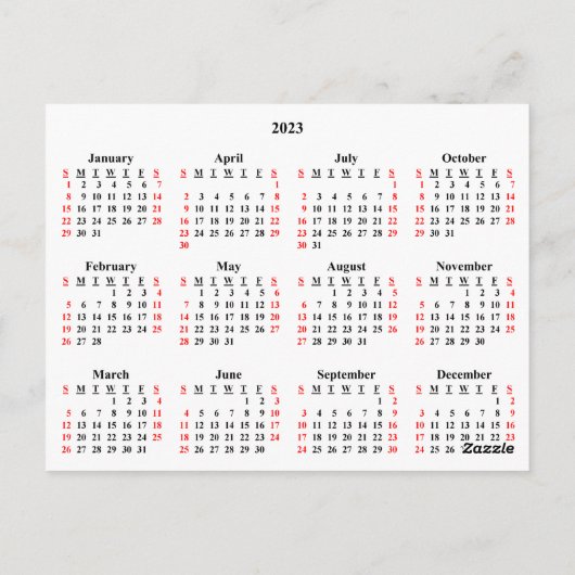 Calendrier Cartes Postales sur Mesure 2023 (Dos)
