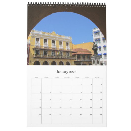 Calendrier carthagène colombie 2026 (Jan 2026)