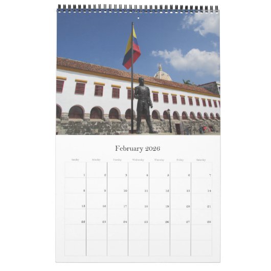 Calendrier carthagène colombie 2026 (Feb 2026)