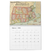 Calendrier cartographique de la Nouvelle-Angleterr (Feb 2026)