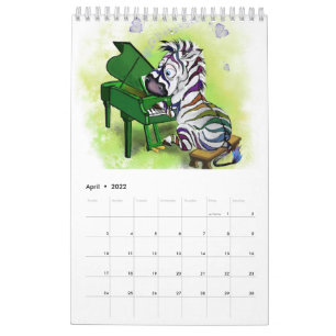 Calendrier Cartoon Animals World - Dessin amusant - Enfants