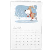 Calendrier Cartoon Funny Cute Puppy Dog Lover 2026 (Jan 2027)