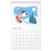 Calendrier Cartoon Funny Cute Puppy Dog Lover 2026 (Feb 2026)