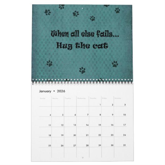 Calendrier Cat (Jan 2026)