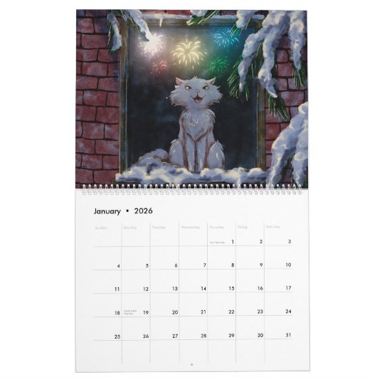 Calendrier Cat Calendar (Jan 2026)