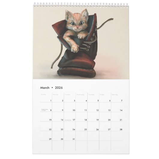 Calendrier Cat Calendar (Mar 2026)