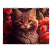 Calendrier Cat Fleur (Protection)