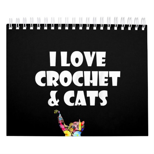Calendrier Cat I Love crochet et Cats Embroidery Needlepoint (Protection)