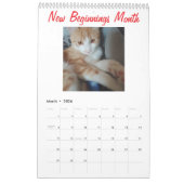 Calendrier Cat Photo Quotes Customize Fun (Mar 2026)