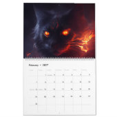 Calendrier cat rouge (Feb 2027)
