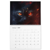 Calendrier cat rouge (Jan 2027)
