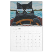 Calendrier Catitude sur l'eau Drôle Cool Chats Bateau (Jan 2026)