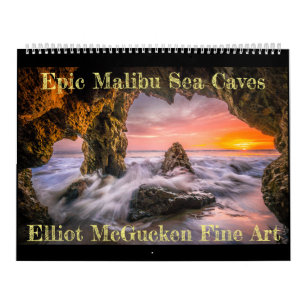 Calendrier Cavernes épiques de mer de Malibu : Beaux-arts