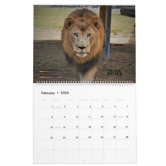 Calendrier Cedarhill 2020 (Feb 2026)