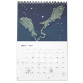Calendrier Céleste Vintage, Signes des Constellations du Zodi (Mar 2027)