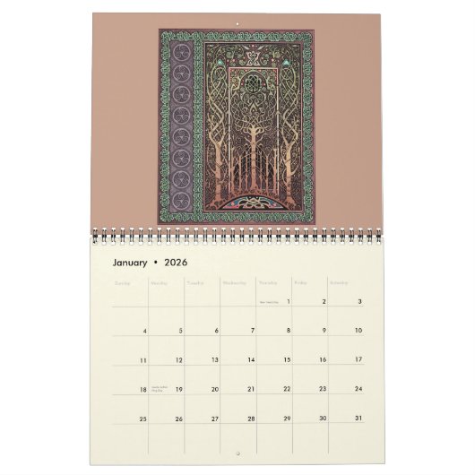 Calendrier celtique d'art (Jan 2026)